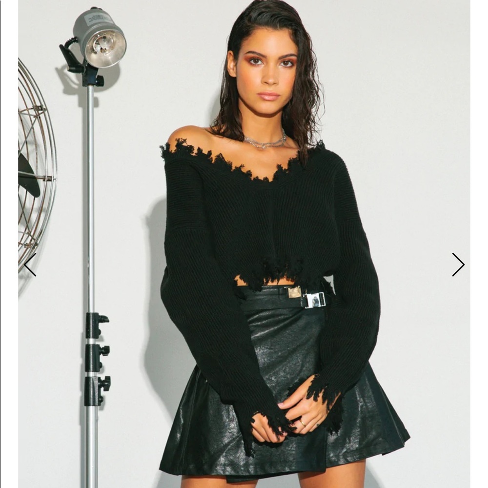 STEELE Maxwell Skirt, Vegan Leather pleated mini skirt, size XS, never worn!